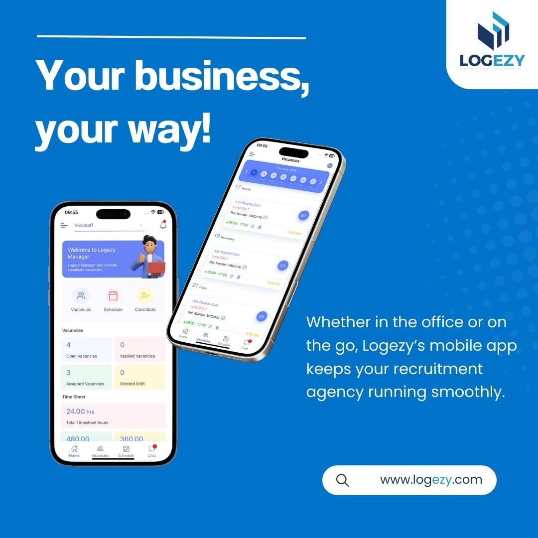 Manage Your Recruitment Agency Anytime, Anywhere with Logezy’s Mobile App