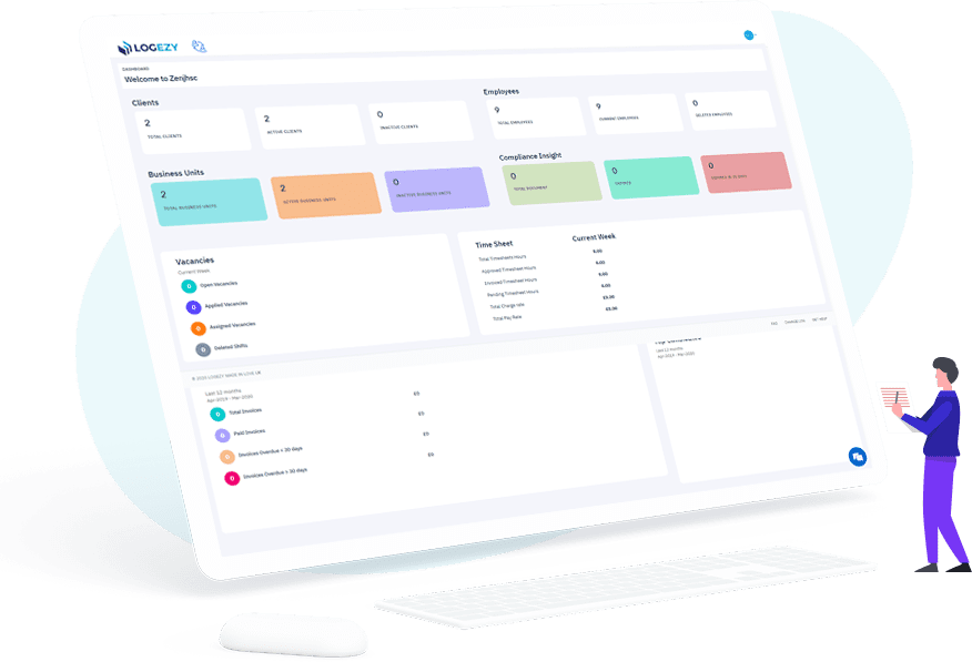 logezy staff management software uk dashboard 